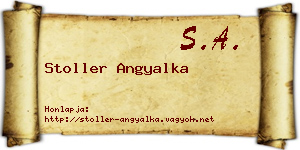 Stoller Angyalka névjegykártya